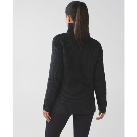 Lululemon Karma Kurmasana Sweater Merino Wool Waffle Knit Turtleneck Oversized - Picture 14 of 15